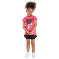 Nike Girls' T-Shirt + Short Set Children - Pink/Black - Kids