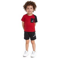 Jordan Air T-Shirt And Short Set Infants - Red/Black - Kids