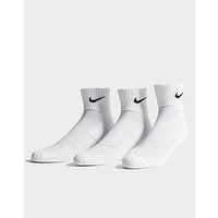 Nike 3-Pack Quarter Socks - White/Black - Mens