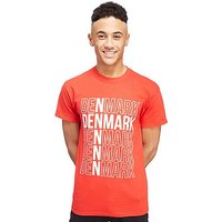 Official Team Denmark Flag T-Shirt - Red - Mens