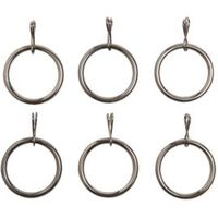 Colours Nickel Effect Metal Curtain Ring (Dia)19mm Pack Of 6