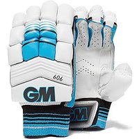 Gunn & Moore 606 Batting Gloves - White/Blue - Mens