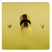 Holder 2-Way Single Polished Brass Dimmer Switch