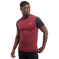 Fred Perry Contrast T-Shirt - Burgundy/Navy - Mens