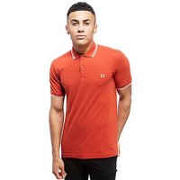 Fred Perry Twin Tipped Short Sleeve Polo Shirt - Red - Mens