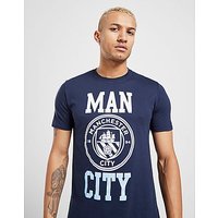 Official Team Manchester City F.C Block T-Shirt - Navy - Mens