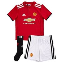 Adidas Manchester United 2017/18 Home Kit Childen's - Red - Kids