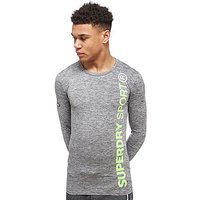 Superdry Sports Athletic Top - Grey/Green - Mens