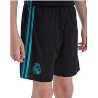 Adidas Real Madrid 2017/18 Away Shorts Junior - Black - Kids