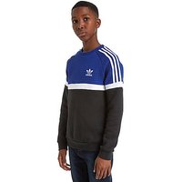Adidas Originals Itasca Crew Neck Sweatshirt Junior - Black/Blue - Kids