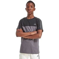 Adidas Hybrid Colour Block T-Shirt Junior - Grey/Black - Kids