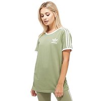 Adidas Originals California T-Shirt - Light Khaki/White - Womens