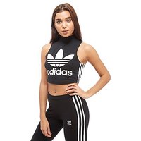 Adidas Originals Cropped High Neck Tank Top - Black/White - Womens