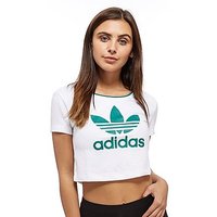 Adidas Originals EQT Crop Mesh T-Shirt - White/Green - Womens