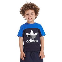 Adidas Originals Trefoil Colour Block T-Shirt Infant - Blue/Black/White - Kids