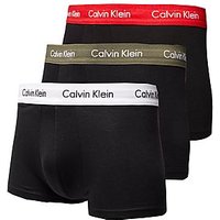 Calvin Klein 3-Pack Trunks - Black/Olive/Red/White - Mens
