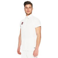 Gray Nicolls Matrix Short Sleeve Cricket Polo Shirt - White - Mens