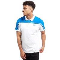 Sergio Tacchini Young Line Short Sleeve Polo Shirt - White/Blue - Mens