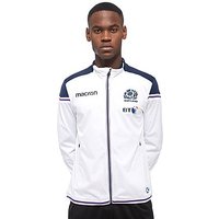Macron Scotland Rugby Union Tracksuit Top - White/Blue - Mens