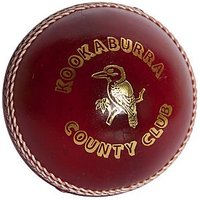 Kookaburra County Club Cricket Ball - Red/Red - Mens