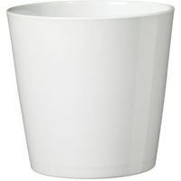 Merina Glazed White Plant Pot (H)15cm (Dia)16cm