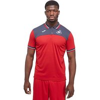Joma Swansea City FC 2017 Polo Shirt - Red/Ink - Mens