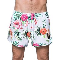 11 Degrees Floral Hawaiian Swim Short - Multi Coloured - Mens