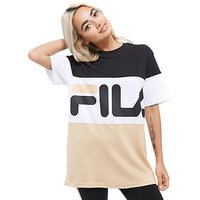 Fila Boyfriend Style T-Shirt - Salmon/White/Navy - Womens