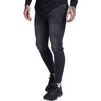 SikSilk Flat Jeans - Black Wash - Mens