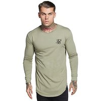 SikSilk Long Sleeve Core T-Shirt - Grey - Mens