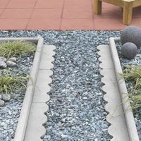 Round Top Paving Edging Grey (L)600mm (H)150mm (T)50mm Pack Of 48