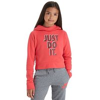 Nike Girls' Just Do It Cropped Hoody Junior - Pink - Kids
