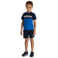 Adidas Linear T-Shirt/Shorts Set Children - Blue/Navy - Kids