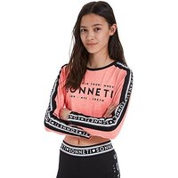 Sonneti Girls' Taper Mesh Crop T-Shirt Junior - Pink - Kids