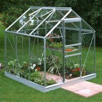 B&Q Metal 6X6 Horticultural Glass Greenhouse - 5010697470968