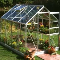 B&Q Metal 6X8 Horticultural Glass Greenhouse - 5010697096908