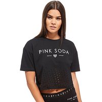 Pink Soda Sport Lazercut Boxy T-shirt - Black - Womens