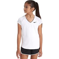 Nike Girls' Nike Pure Tennis Top Junior - White/Black - Kids