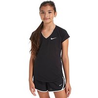 Nike Girls' Nike Pure Tennis Top Junior - Black/White - Kids