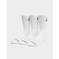 Jordan 3 Pack Crew Socks - White - Mens