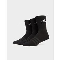Adidas 3 Pack Crew Socks - Black - Mens