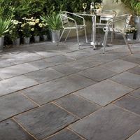 Dark Grey Layered Slate Effect Mixed Size Paving Pack (L)2750 (W)2450mm
