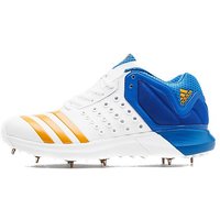Adidas Vector Mid Cricket Shoes - White/Blue - Mens