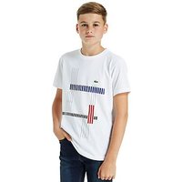 Lacoste Tennis Graphic Print T-Shirt Junior - White/Blue, Red And Black - Kids