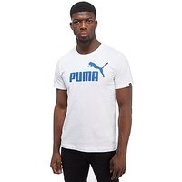 PUMA No. 1 Logo T-Shirt - White/Blue - Mens