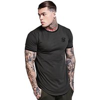 SikSilk Ringer T-Shirt - Khaki/Black - Mens