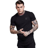 SikSilk Ringer T-Shirt - Black/Grey - Mens