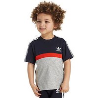Adidas Originals Itasca Colour Block T-Shirt Infant - Grey/Navy/ Red - Kids