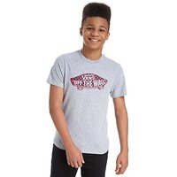 Vans Off The Wall Check Logo T-Shirt Junior - Grey/Red/ Navy - Kids