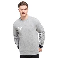 Fred Perry Logo Sweatshirt - Grey/Navy/White - Mens